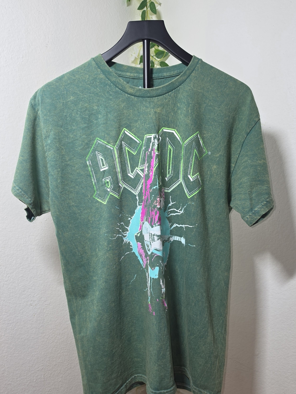 AC/DC Green Graphic Band T-Shirt